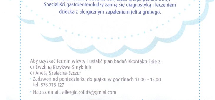 Krew w stolcu – możliwa alergia pokarmowa. Rusza program.