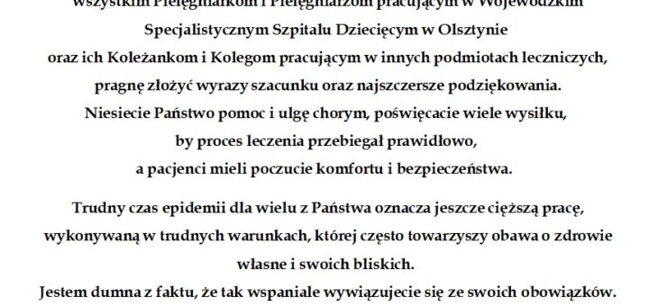 Międzynarodowy Dzień Pielęgniarki – życzenia