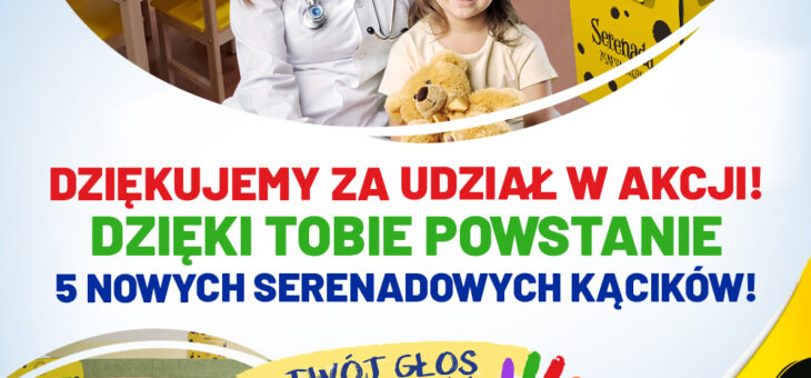 Ponad 120 tysięcy głosów i zwycięstwo w konkursie Serenada dla Dzieci !
