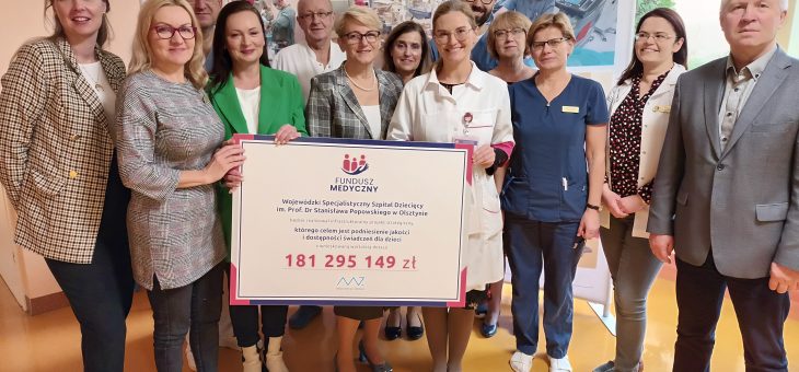 181 milionów złotych dla naszego szpitala na utworzenie „Centrum Diagnostyki i leczenia chorób i wad części twarzowej i mózgowej czaszki oraz chorób rzadkich, przewlekłych i wymagających leczenia operacyjnego u dzieci i młodzieży”.