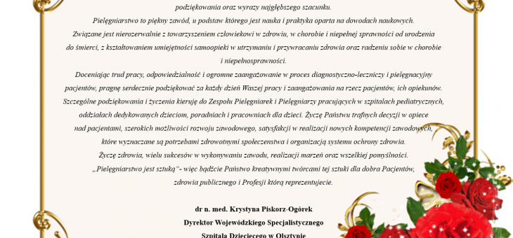 Międzynarodowy Dzień Pielęgniarki – życzenia