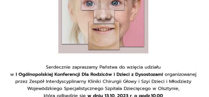 I Ogólnopolska Konferencja Dla Rodziców i Dzieci z Dysostozami (PROGRAM)