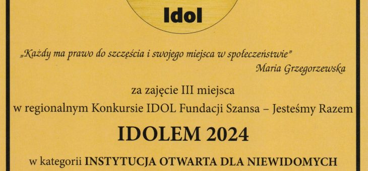 Nasz szpital uznany za Instytucję Otwartą dla Niewidomych