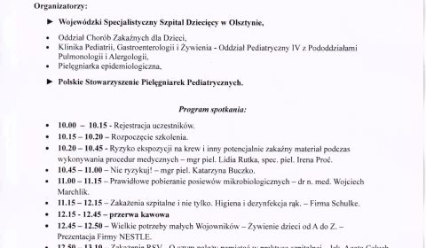 szkolenie choroby zakaźne 2.12.2025 program